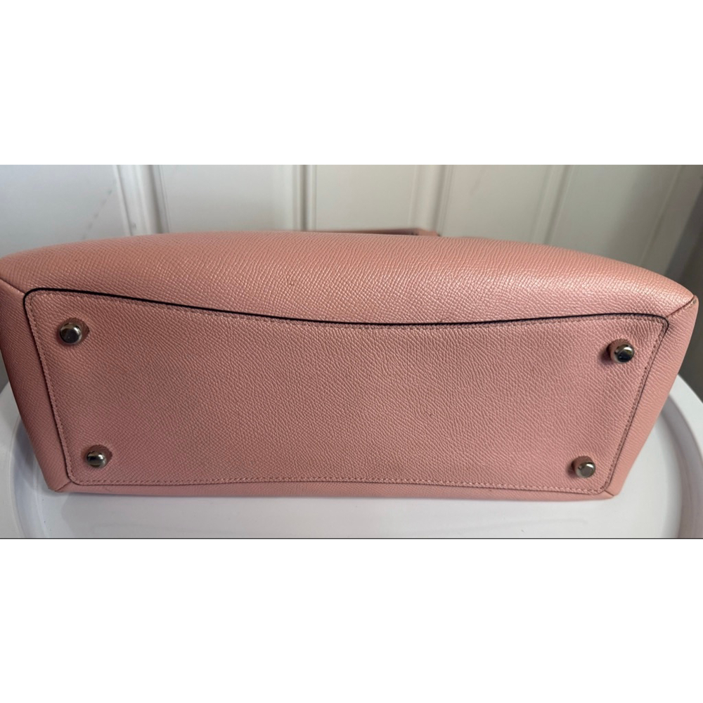 Women's Coach Pink Pebbled Leather Satchel Bag One Size - Picture 5 of 14